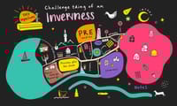 Invernessのストリートマップ作成に挑戦：ダークテーマと色彩の工夫