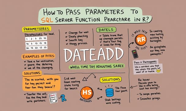 RでSQL ServerのDATEADD関数にパラメータを渡す方法とその課題