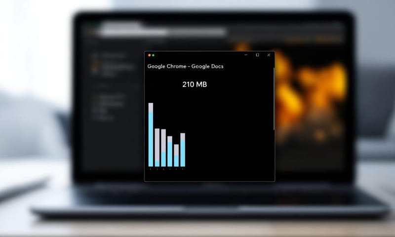 空のGoogleドキュメントと、想像以上に高いメモリ使用量