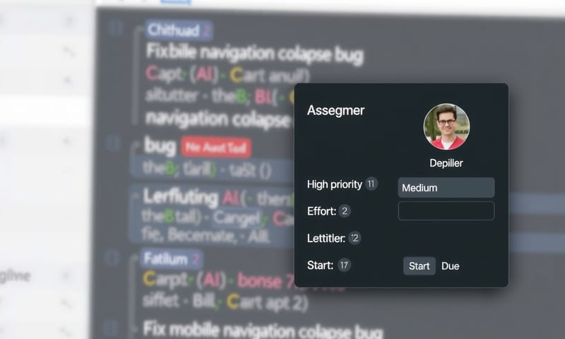 Issueに変換され、詳細情報が設定されたタスクカード。
