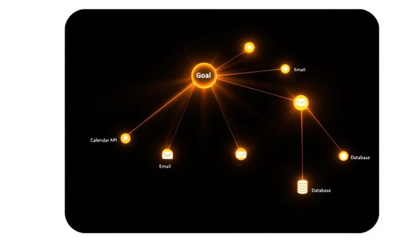 AIエージェントがタスクを分解する概念図