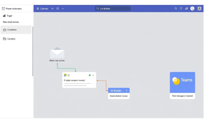 Power Automateのフロー作成画面のイメージ