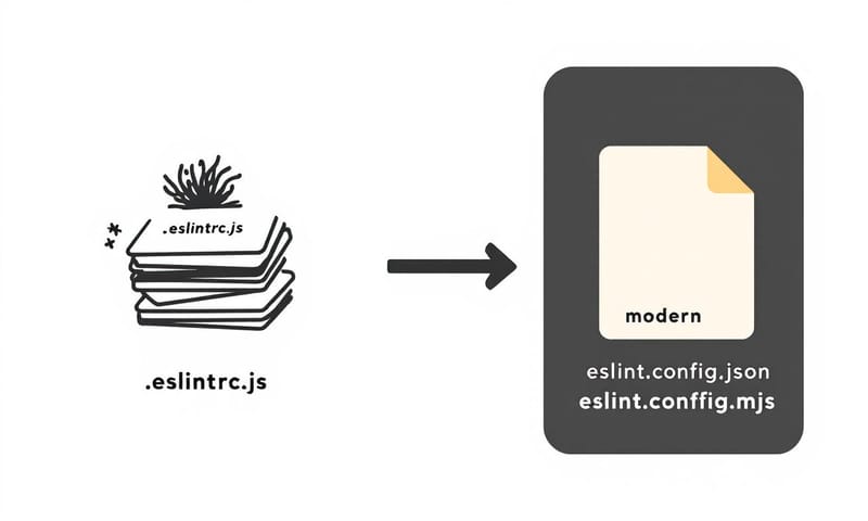設定ファイルの移行イメージ：古い方式から新しいフラットコンフィグへ