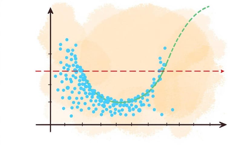 データに合わせて直線を「曲げて」いくイメージ