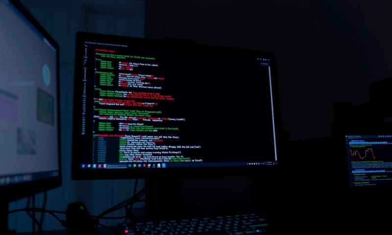 tmuxで分割されたターミナル画面