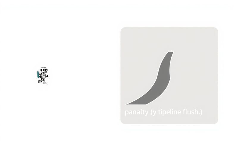 分岐予測の成功と失敗のイメージ