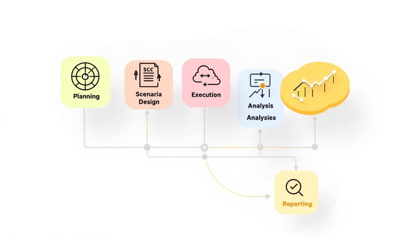 負荷テストの基本的な流れのイメージ