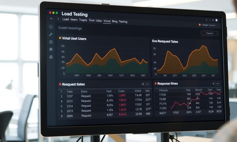 テストツールのダッシュボードはこんな感じ