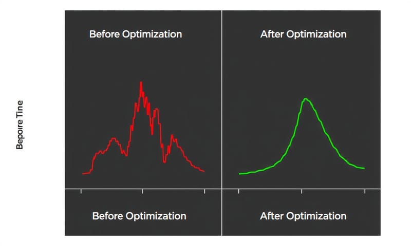 最適化前後のレスポンスタイム比較（理想）