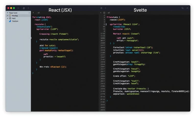 フレームワークによるコードの見た目の違い